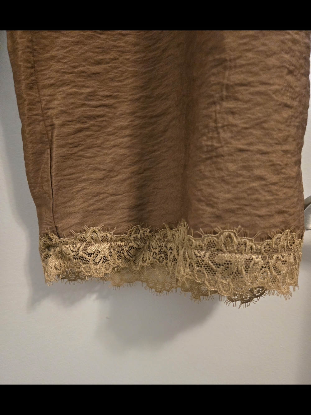 Divided Brown Lace Trimmed Wide-Leg Drawstring Pants - Picture 10 of 10